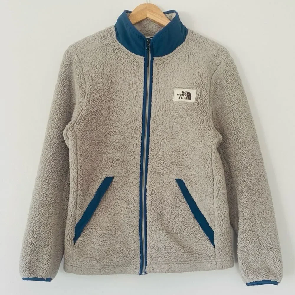 The North Face Teddy Gray and Blue Freece Jacket sz S/P